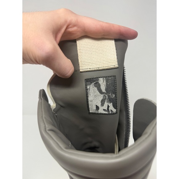 Rick Owens Cargobasket Leather Sneaker Grey/Milk Size 11 US 44 EU - Picture 7 of 9